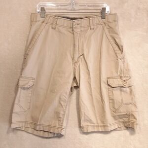 Wearfirst Mens Lightweight Cargo Shorts Sz.34x10/Beige/Outdoor/Hiking/Utility